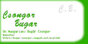 csongor bugar business card