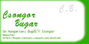 csongor bugar business card